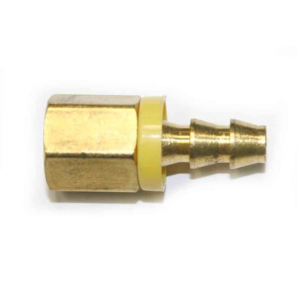 Interstate Pneumatics Easy Lock Brass Hose Fittings, Connectors, 1/4 Inch Push-Lock Barb x 1/4 Inch Female NPT End, PK 6 FL044-D6 - main